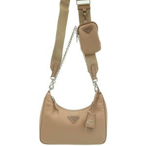 Prada ReEdition 2005 Saffiano Leather Chain Shoulder Bag Black